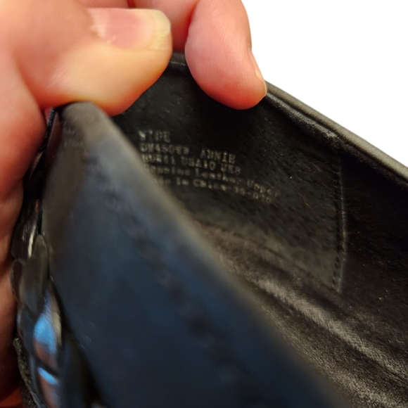 Aetrex Annie Mary Jane Black Leather Shoes Size 10 Wide - Picture 9 of 11